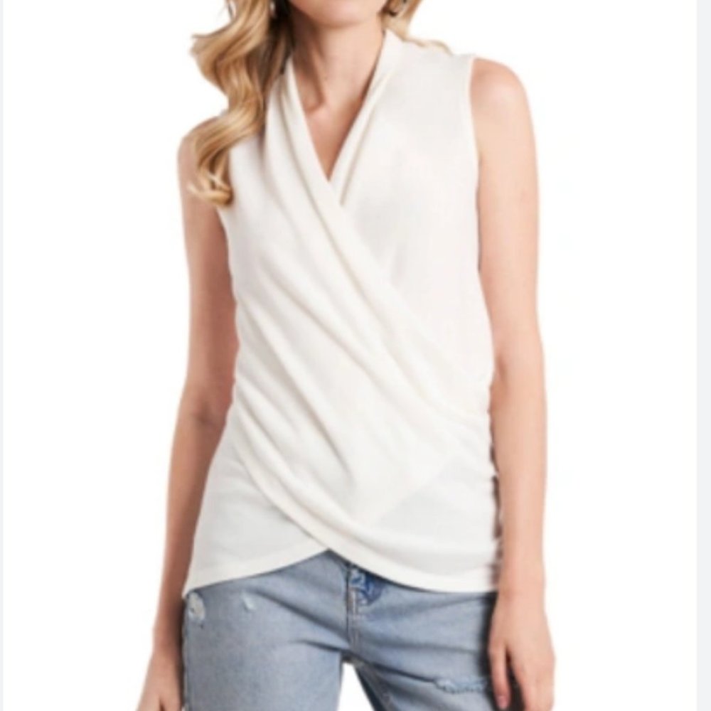 1.STATE wrap front Sleeveless Top